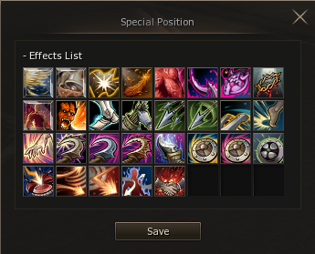 L2Vex Special Position effects list