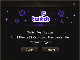 Streamer Rewards verification window